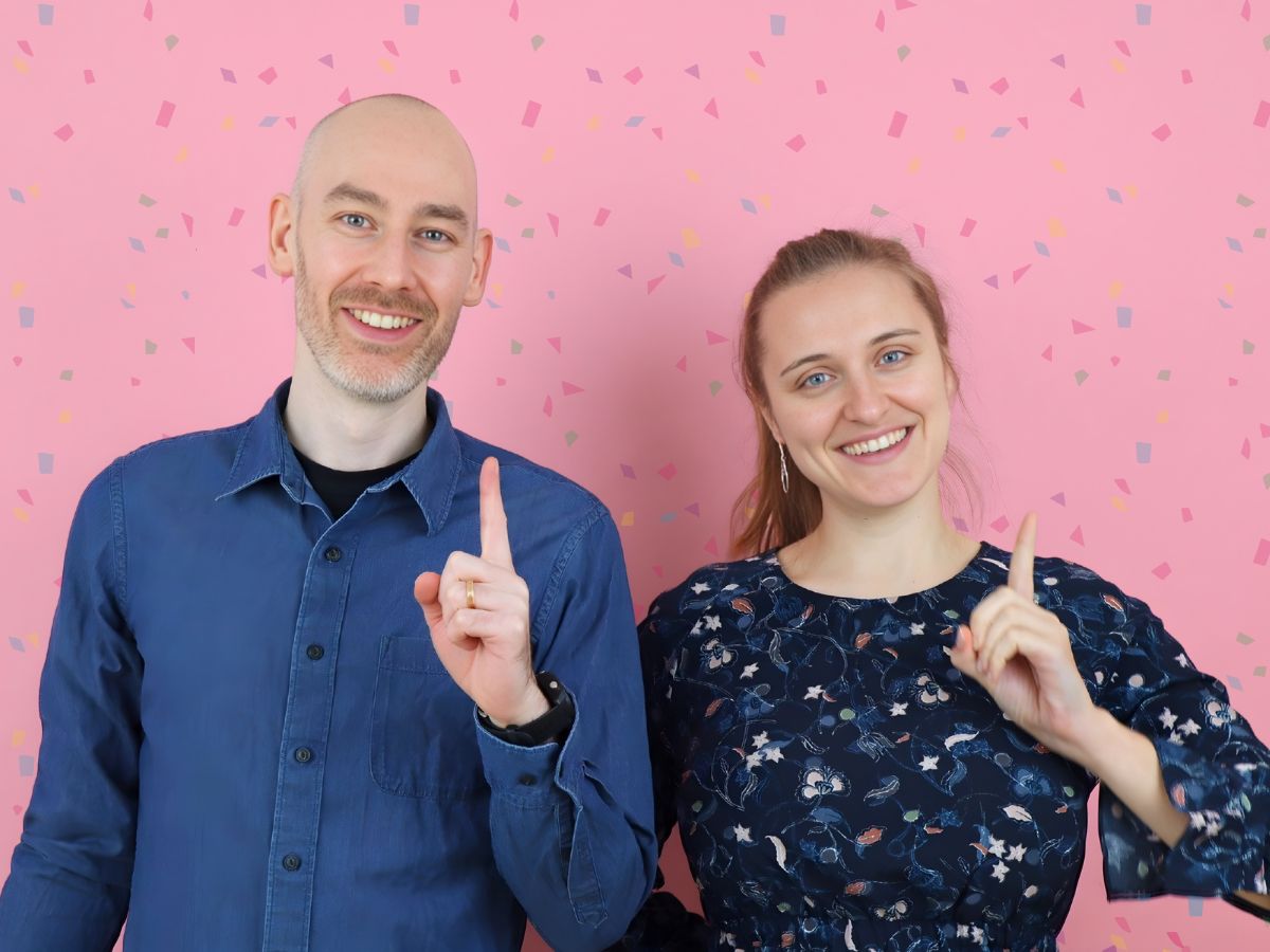 Hosts recording podcast