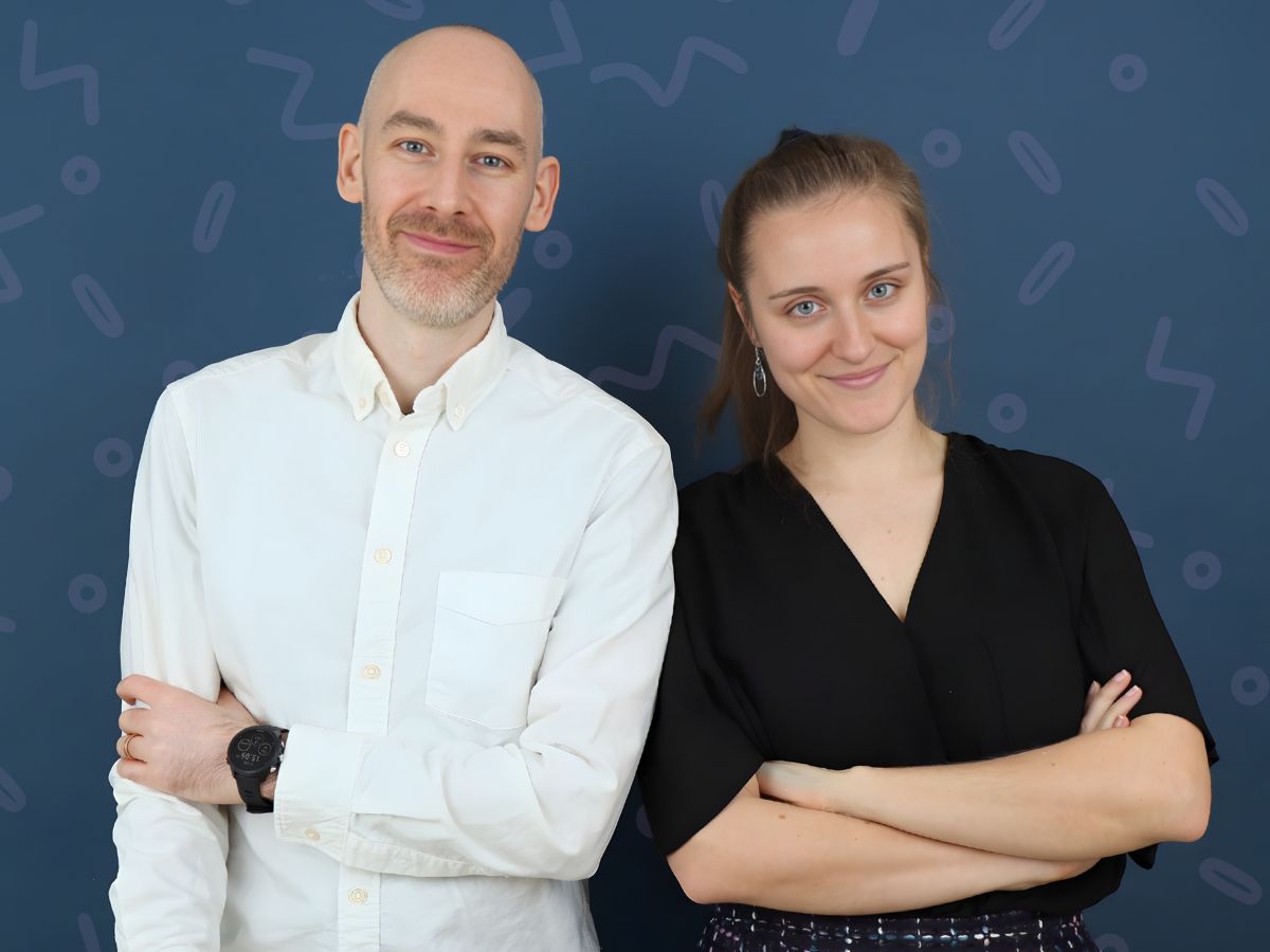 Hosts recording podcast